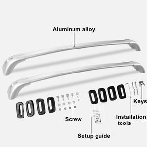 Wholesale From China OEM Car Roof Racks for 2014-2019 Toyota Highlander Aluminum Alloy Roof Rack Cross Bars 4x4 <b>Lockable</b> Silver - Product Image 4