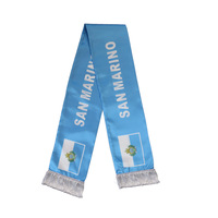 Nouveau produit écharpes caractéristiques de Saint-Marin pour les écharpes personnalisées de drapeau de club de fan et de suiveur