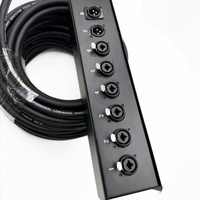 Câble multipaire XLR multicolore 8 canaux, boîtier de scène 6 entrées 2 sorties, câble audio multipaire XLR pour scène
