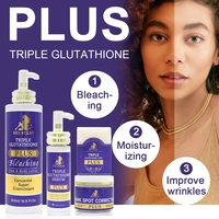 Sérum Éclaircissant Rapide pour le Visage Haute Qualité, Crème Facial Marque Privée Triple Glutathion Plus, Améliore les Rides, Ensemble Éclaircissant