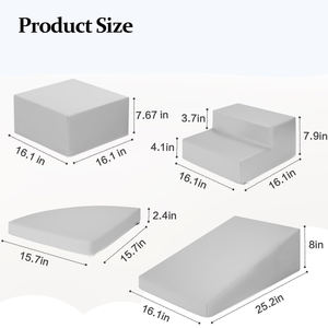 <span class=keywords><strong>Bangladesh</strong></span> Leverancier 6-delige Grijze Zachte Pu Lederen Peuter Klimmen Speelgoed Schuim Klimblokken Voor School En Thuis Spelen - Product Image 4