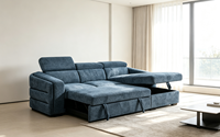 Canapé-lit convertible deux places en velours moderne européen, durable et écologique, pour hôtel et villa, mobilier de salon