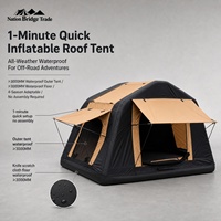 Tente gonflable de luxe 3 saisons à toit plat en toile imperméable PVC, portable, pliable, respirante 3.5