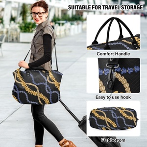 Hawaiian Yellow Puakenikeni Flower Custom Print Quilt Oversized Weekender Tote Bag Hawaii Travel Bag - Product Image 6