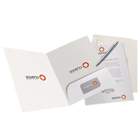 Carpeta de Presentación Económica Impresa con 2 Bolsillos A4, Carpeta de Archivo Personalizada para Documentos y Tarjetas de Visita