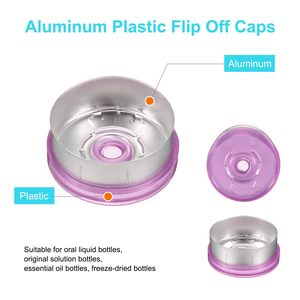 Bouchon de flacon pharmaceutique en aluminium-plastique transparent à fermeture à sertir détachable, non rechargeable, 13 mm, 20 mm, 32 mm - Product Image 2