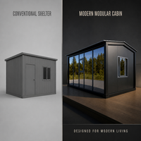 Maison préfabriquée moderne en verre noir de qualité supérieure, structure en acier modulaire détachable, conteneur plat pour supermarché ou école