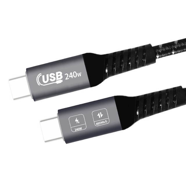 USB C to USB C Cable, 240W 6 ft Fast Charging USB C Cable, Upcycled-Braided Nylon
