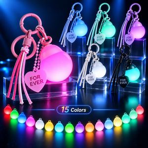 Wholesale 15 Color LED Keychain Glowing Light up <b>Bag</b> <b>Charm</b> with Clip Ring Tassel for Handbag Purse Backpack - Product Image 6