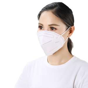 Masker Wajah KN95 sekali pakai, <span class=keywords><strong>Respirator</strong></span> hitam Anti polusi dengan cantelan telinga - Product Image 6