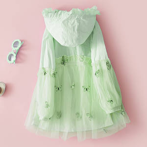 Nouvelle arrivée : Trench-coat à capuche pour filles, imprimé papillon, léger, respirant, veste d'été élégante - Product Image 3