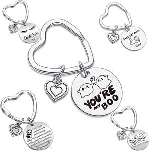 พวงกุญแจ You Are My Boo พวงกุญแจโลหะ พวงกุญแจเครื่องสำอาง พวงกุญแจ Lash Boss พวงกุญแจช่างต่อขนตา ของขวัญสำหรับช่างเสริมสวย พวงกุญแจสแตนเลส - Product Image 2