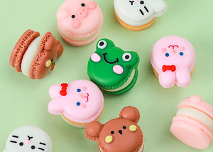 3D <span class=keywords><strong>Macaron</strong></span> biscuits grenouille lapin ours cochon tigre chat animaux miniature maison de poupée gros semblant jouer préscolaire cuisine nourriture jouets - Product Image 4