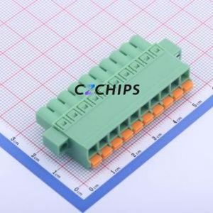 KF2EDGKNM-5.0-10P Plug-in Terminal Block P=5mm Connector Plug Screw Fixing 1x10P 5mm - Product Image 1