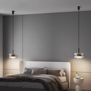 Luminaire suspendu rond minimaliste moderne à LED E26, éclairage simple pour chambre à coucher et bureau - Product Image 2