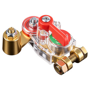 Interruptor de desconexión de batería de coche Niu Xiang, interruptor manual de latón para apagado del motor, para control de energía del vehículo, con mango rojo y transparente - Product Image 1