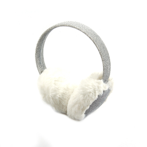 Lovely Folding Faux Fur Warm Ear Muffs Custom Logo <strong>White</strong> Winter <strong>Earmuffs</strong> - Product Image 1