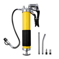 Pistolet à graisse industriel haute pression robuste, personnalisable OEM, en alliage de zinc, type piston à tige unique, 500CC, pour un travail facilité