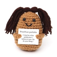 Positief Gehaakte Groenten Fruit Handgemaakte Emotionele Ondersteuning Aardappel Amigurum Mini Pocket Knuffel Doordacht Cadeau