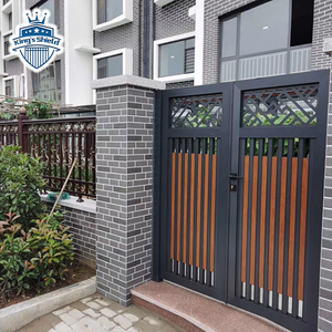 Dernier Design moderne allée automatique en <span class=keywords><strong>aluminium</strong></span> persienne en acier porte d'entrée motorisée balançoire pour maison et jardin extérieur - Product Image 3