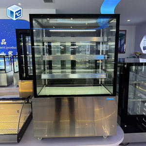 Réfrigérateur de boulangerie à 3 niveaux à économie d'énergie, 1,2 m (1500 mm), <span class=keywords><strong>vitrine</strong></span> réfrigérée à refroidissement ventilé avec vitre droite pour gâteaux - Product Image 4