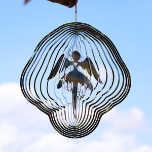 Molinetes de Viento Reflectantes con Forma de Ángel, Adornos Brillantes de Ángel, Dispositivos para Ahuyentar Aves, Decoración de Querubín, Molinetes de Viento Metálicos - Product Image 2