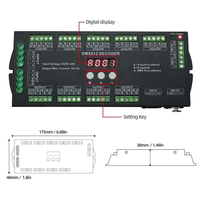 Affichage numérique 36 canaux DMX512 Décodeur à tension constante Pilote DMX pour bande lumineuse LED RGBW 4CH * 9 groupes Connecteur XLR 36 C