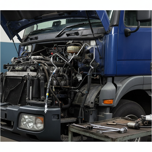 Nouveau tuyau de climatisation QSP OEM A9408324215 en caoutchouc et acier pour camions Mercedes Axor C/R 2004-2013 100cm Haute Qualité - Product Image 3