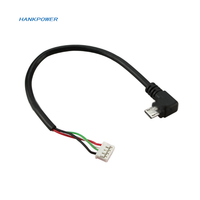 Câble de charge et de données Micro USB mâle vers JST Molex Ph2.0 à 2, 3, 4, 5, 6 broches, coudé à 90 degrés (haut, bas, gauche, droite)