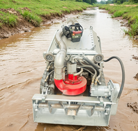 Robot de dragage pour boues lourdes 150m3h avec projecteur LED intégré pour bassin de déchets d'usine chimique