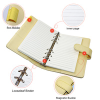 Portefeuille enveloppe à monnaie en cuir, classeur de budget imperméable, carnet à notes à carreaux, couverture de carnet en cuir