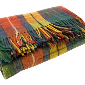 100% Len Bán Buôn Scotland Tartan Thảm Dệt Ném Thân Thiện Với Da Bốn Mùa Tùy Chỉnh Thiết Kế Chăn - Product Image 2