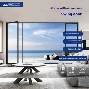 <span class=keywords><strong>Porte</strong></span> plate en alliage d'aluminium simple et moderne Conception de pont cassé étanche Isolation phonique Isolation thermique Entrée avant Balcon Appartements - Product Image 6