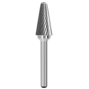 Carbide End Mill 6mm Ball Head Diameter Conical Shape For Metal Grinding And Engraving L Shaped Rotary File FX115 Series - Product Image 1