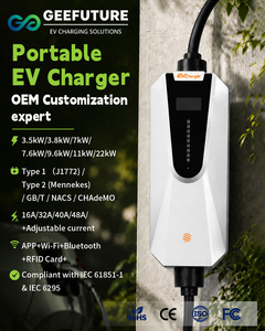 Cargador <span class=keywords><strong>de</strong></span> Batería <span class=keywords><strong>para</strong></span> Vehículos Eléctricos <span class=keywords><strong>de</strong></span> 7.6 KW, 7 kw, 32A, Estación <span class=keywords><strong>de</strong></span> Carga Portátil con RCD Tipo 1 2 NACS <span class=keywords><strong>para</strong></span> <span class=keywords><strong>Autos</strong></span> Tesla - Product Image 2