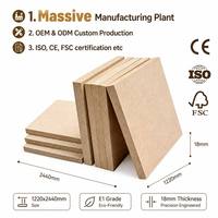 Tablero de MDF Lijado Ecológico E1 de 18 mm, Fabricación de Muebles de Cocina, Venta al por Mayor B2B, Suministro Directo de Fábrica, Entrega Rápida