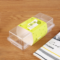 Boîte d'emballage alimentaire rectangulaire en plastique haute transparence, boîte d'emballage alimentaire pour pâtisserie, boîte à gâteau roulé