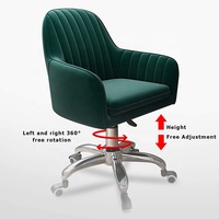 Vente chaude Chaise De Bureau Fauteuil Roulant Fauteuil Rotatif Velours BAR Velours Chaise De Bureau À Domicile