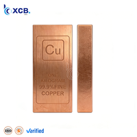 Barre de cuivre .999, lingot de cuivre brossé pour collection et investissement