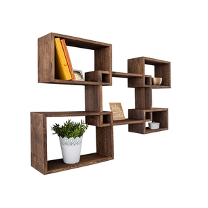 Factory Wood <b>Wall</b> Mounted 98x60cm Large Capacity Classic Painted Flexible Design Custom Logo <b>Storage</b> <b>Rack</b> 5 Piece Set Home - Product Image 5