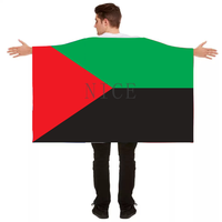 Cape patriotique à porter avec motif drapeau de la Martinique personnalisé pour adultes, idéale pour le carnaval et les événements sportifs