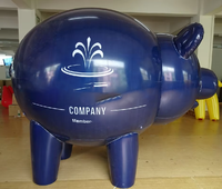 Ballon publicitaire gonflable personnalisé en PVC en forme de cochon, imprimé avec logo créatif, pour extérieur, avec pompe à air électrique étanche