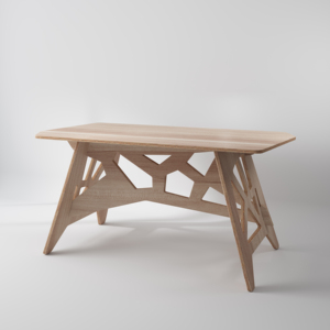 Facile assemblaggio senza viti tavolo da pranzo moderno in legno semplice Set mobili minimalisti per tavolo da pranzo in legno per ristorante - Product Image 1