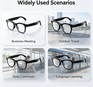 First Person Video Recording Smart <b>Glasses</b> Hd <b>Camera</b> Stereo Sound Ai Real Time Translation Ai Voice Recording Magnetic Charging - Product Image 3