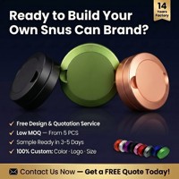 Nouvel étui à snus métallique 2026 avec joint étanche, boîte à snus en aluminium usinée CNC de précision pour sachets
