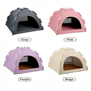 Tente pour animaux de compagnie ronde, imperméable, toute saison, avec doublure thermique pour le <span class=keywords><strong>camping</strong></span> par temps froid, chaleur et confort - Product Image 5