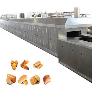 Horno Industrial automático de pan continuo, transportador, túnel para horno