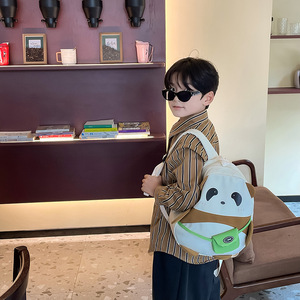 Sac à dos maternelle mignon Panda, sac à dos unisexe coloré à motifs de dessins animés pour bébés de 2 à 7 ans, petit sac de voyage polyvalent - Product Image 2