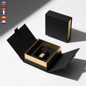 กล่องบรรจุภัณฑ์กระดาษออกแบบเองตามสั่งจาก Eu Trendy Manufacture สำหรับผลิตภัณฑ์บำรุงผิว เซรั่ม กล่องของขวัญแม่เหล็กสุดหรูพร้อมช่องใส่ของ - Product Image 2
