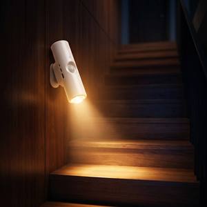 Lámpara de Pared Inteligente LED con Sensor de Inducción del Cuerpo Humano, Carga Colorida, Diseño de Ojo de Gato Doble, Minimalismo Moderno, Alimentada por Batería - Product Image 2
